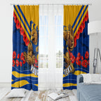 Personalised West Coast Eagles ANZAC Window Curtain Military Remembrance Australian Football Mascot Camouflage