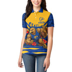 Personalised West Coast Eagles ANZAC Women Polo Shirt Military Remembrance Australian Football Mascot Camouflage