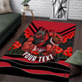 Personalised Essendon Bombers ANZAC Area Rug Military Remembrance Australian Football Mascot Camouflage