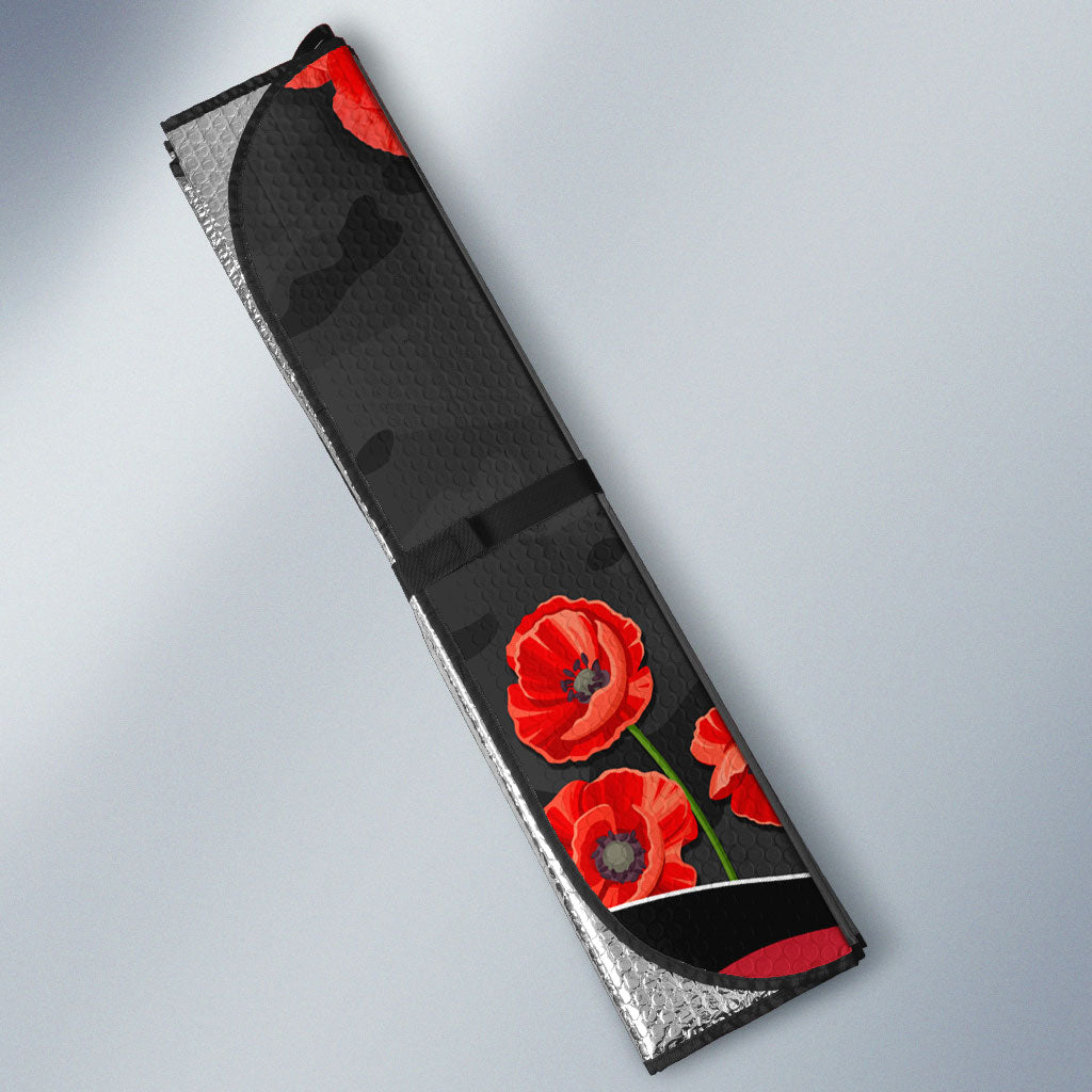 Personalised Essendon Bombers ANZAC Auto Sun Shade Military Remembrance Australian Football Mascot Camouflage