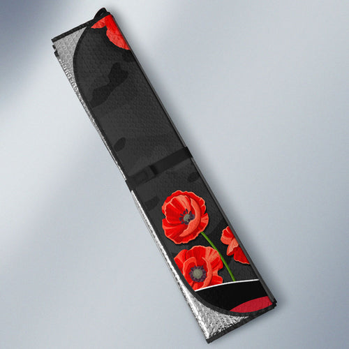 Personalised Essendon Bombers ANZAC Auto Sun Shade Military Remembrance Australian Football Mascot Camouflage