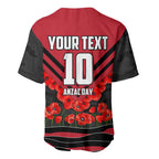 Personalised Essendon Bombers ANZAC Baseball Jersey Military Remembrance Australian Football Mascot Camouflage