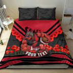 Personalised Essendon Bombers ANZAC Bedding Set Military Remembrance Australian Football Mascot Camouflage