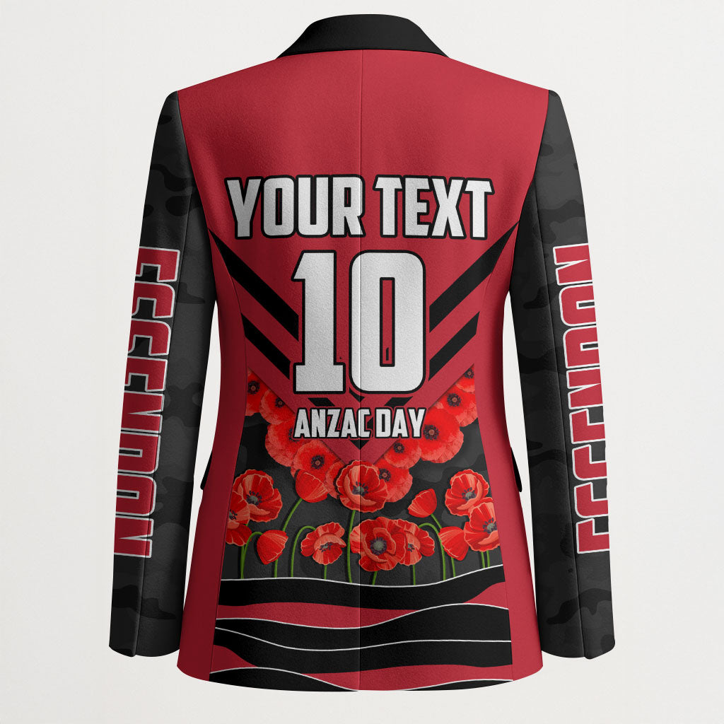 Personalised Essendon Bombers ANZAC Blazer Military Remembrance Australian Football Mascot Camouflage