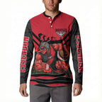 Personalised Essendon Bombers ANZAC Button Sweatshirt Military Remembrance Australian Football Mascot Camouflage