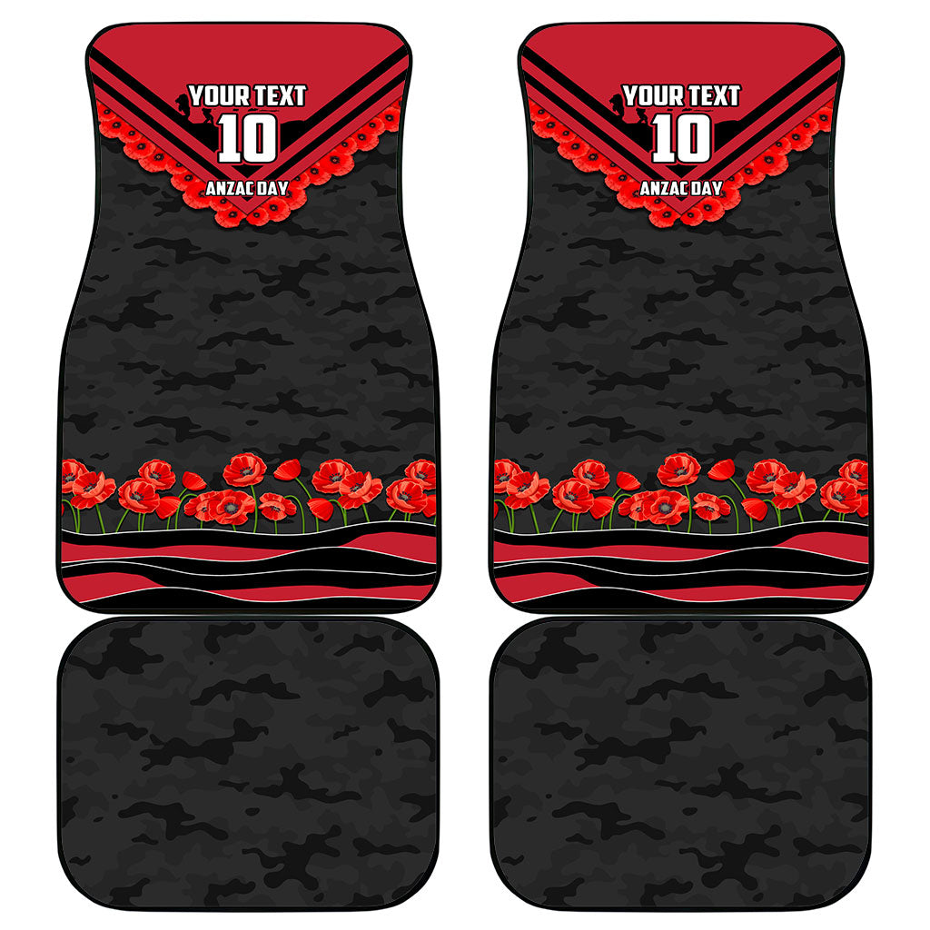 Personalised Essendon Bombers ANZAC Car Mats Military Remembrance Australian Football Mascot Camouflage