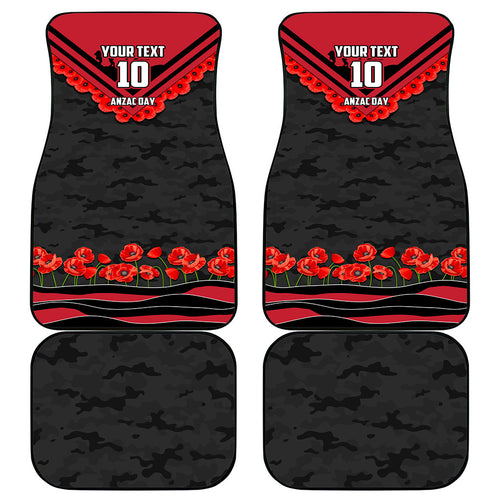 Personalised Essendon Bombers ANZAC Car Mats Military Remembrance Australian Football Mascot Camouflage