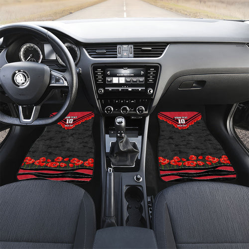 Personalised Essendon Bombers ANZAC Car Mats Military Remembrance Australian Football Mascot Camouflage