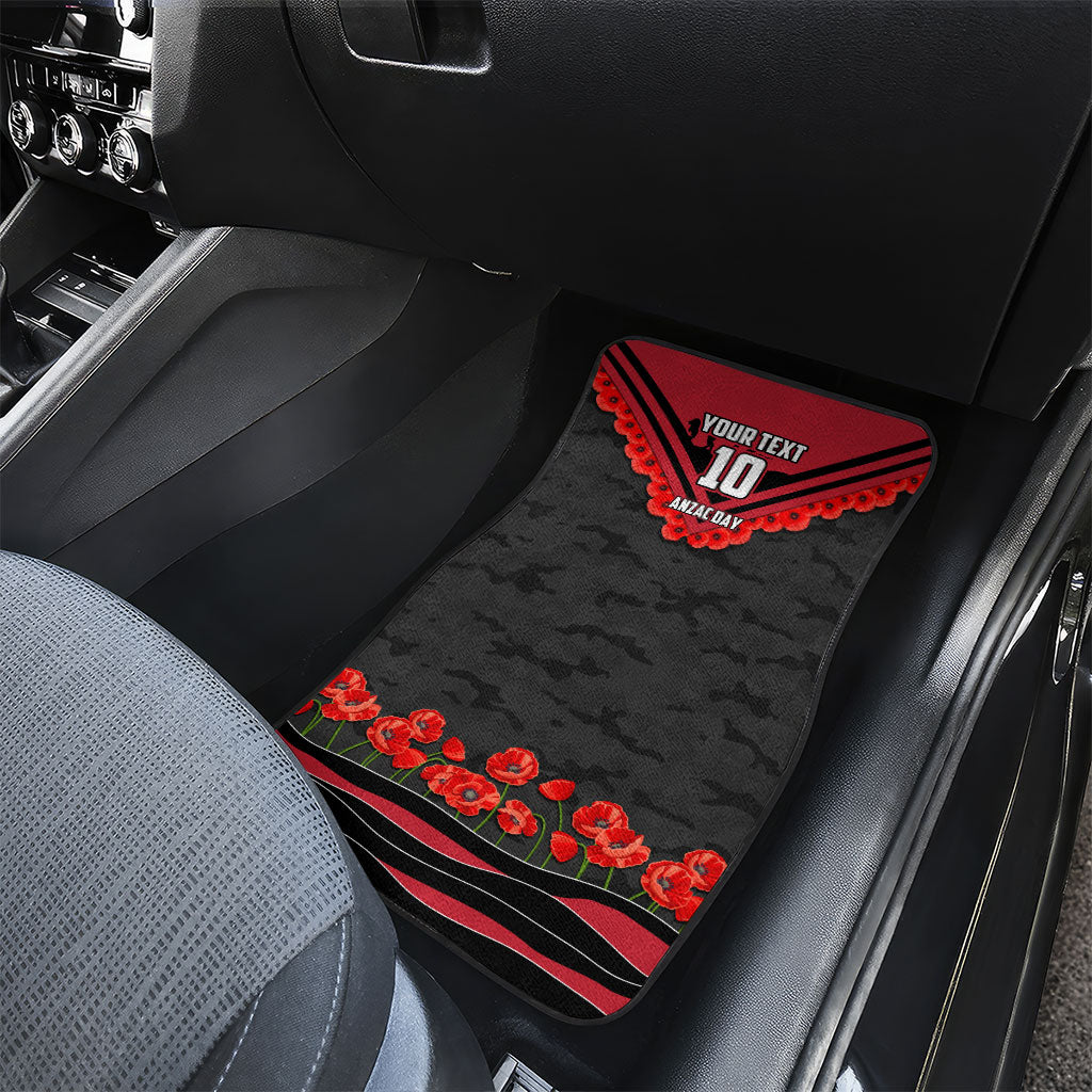Personalised Essendon Bombers ANZAC Car Mats Military Remembrance Australian Football Mascot Camouflage
