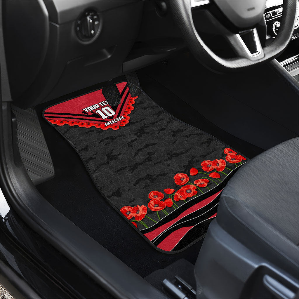 Personalised Essendon Bombers ANZAC Car Mats Military Remembrance Australian Football Mascot Camouflage