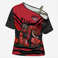 Personalised Essendon Bombers ANZAC Cross Shoulder Shirt Military Remembrance Australian Football Mascot Camouflage