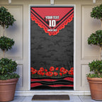 Personalised Essendon Bombers ANZAC Door Cover Military Remembrance Australian Football Mascot Camouflage