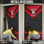 Personalised Essendon Bombers ANZAC Door Cover Military Remembrance Australian Football Mascot Camouflage