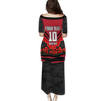 Personalised Essendon Bombers ANZAC Family Matching Puletasi and Hawaiian Shirt Military Remembrance Australian Football Mascot Camouflage
