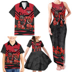 Personalised Essendon Bombers ANZAC Family Matching Tank Maxi Dress and Hawaiian Shirt Military Remembrance Australian Football Mascot Camouflage
