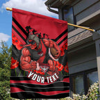 Personalised Essendon Bombers ANZAC Garden Flag Military Remembrance Australian Football Mascot Camouflage