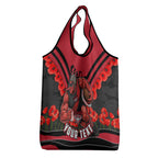Personalised Essendon Bombers ANZAC Grocery Bag Military Remembrance Australian Football Mascot Camouflage