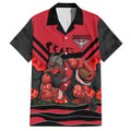 Personalised Essendon Bombers ANZAC Hawaiian Shirt Military Remembrance Australian Football Mascot Camouflage