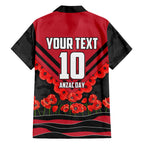 Personalised Essendon Bombers ANZAC Hawaiian Shirt Military Remembrance Australian Football Mascot Camouflage