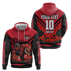 Personalised Essendon Bombers ANZAC Hoodie Military Remembrance Australian Football Mascot Camouflage