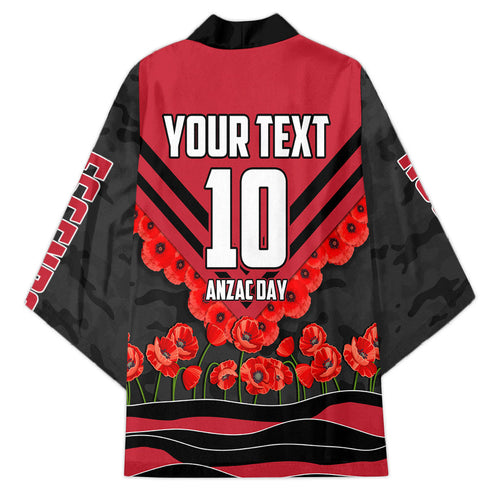 Personalised Essendon Bombers ANZAC Kimono Military Remembrance Australian Football Mascot Camouflage