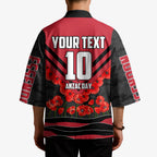 Personalised Essendon Bombers ANZAC Kimono Military Remembrance Australian Football Mascot Camouflage