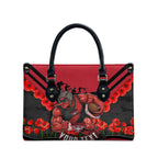 Personalised Essendon Bombers ANZAC Leather Bag Military Remembrance Australian Football Mascot Camouflage