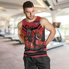 Personalised Essendon Bombers ANZAC Men Tank Top Military Remembrance Australian Football Mascot Camouflage