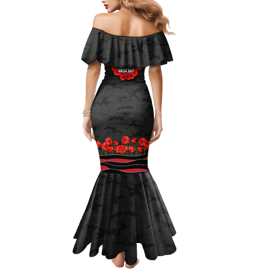 Personalised Essendon Bombers ANZAC Mermaid Dress Military Remembrance Australian Football Mascot Camouflage