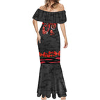 Personalised Essendon Bombers ANZAC Mermaid Dress Military Remembrance Australian Football Mascot Camouflage