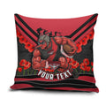 Personalised Essendon Bombers ANZAC Pillow Cover Military Remembrance Australian Football Mascot Camouflage