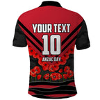 Personalised Essendon Bombers ANZAC Polo Shirt Military Remembrance Australian Football Mascot Camouflage
