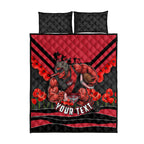 Personalised Essendon Bombers ANZAC Quilt Bed Set Military Remembrance Australian Football Mascot Camouflage