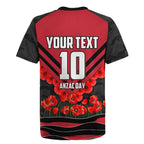 Personalised Essendon Bombers ANZAC Rugby Jersey Military Remembrance Australian Football Mascot Camouflage