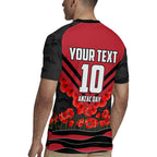 Personalised Essendon Bombers ANZAC Rugby Jersey Military Remembrance Australian Football Mascot Camouflage