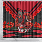 Personalised Essendon Bombers ANZAC Shower Curtain Military Remembrance Australian Football Mascot Camouflage