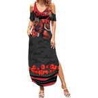 Personalised Essendon Bombers ANZAC Summer Maxi Dress Military Remembrance Australian Football Mascot Camouflage
