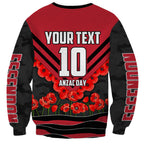 Personalised Essendon Bombers ANZAC Sweatshirt Military Remembrance Australian Football Mascot Camouflage