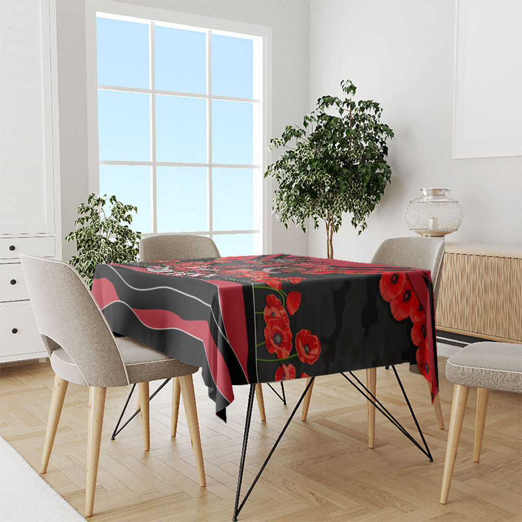 Personalised Essendon Bombers ANZAC Tablecloth Military Remembrance Australian Football Mascot Camouflage