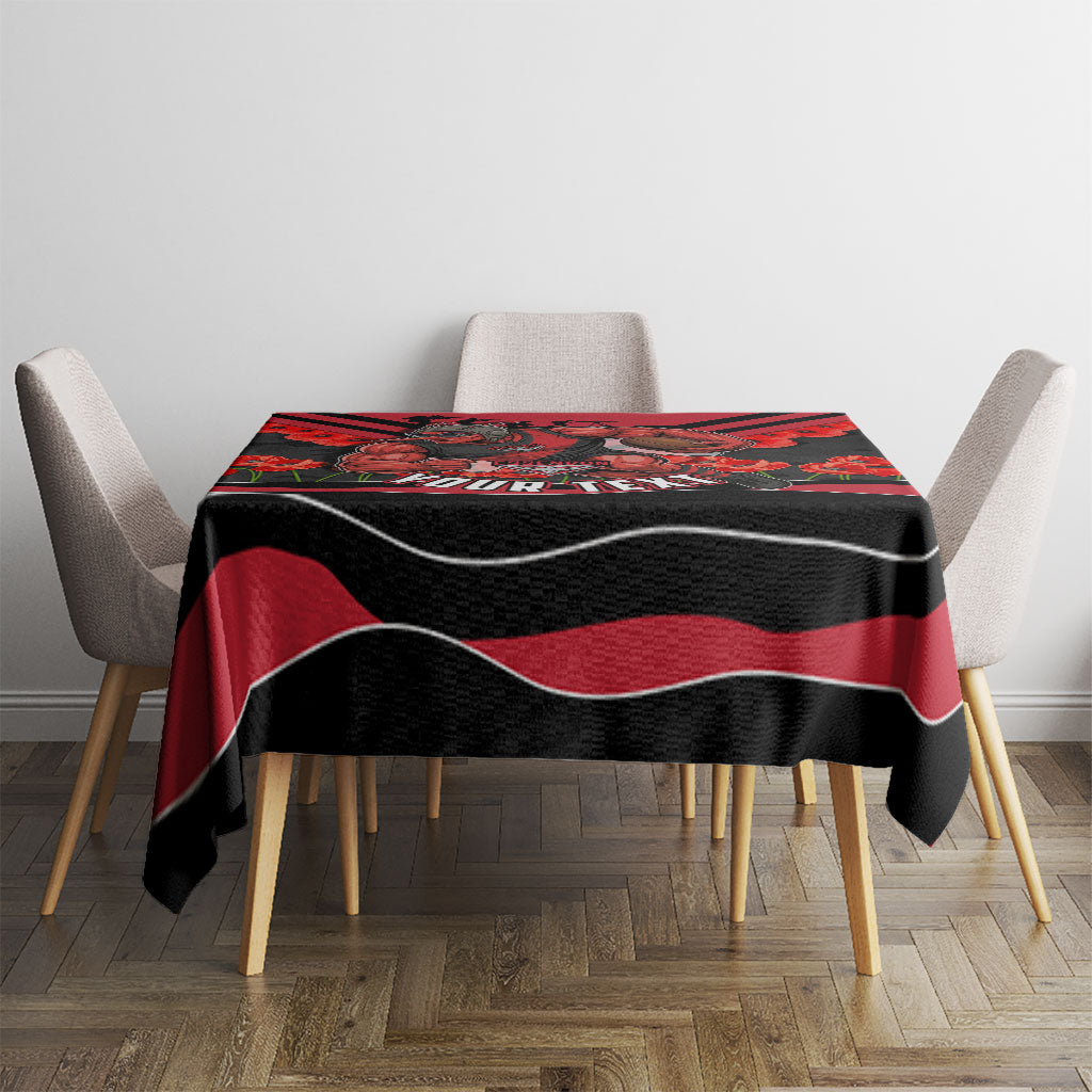 Personalised Essendon Bombers ANZAC Tablecloth Military Remembrance Australian Football Mascot Camouflage