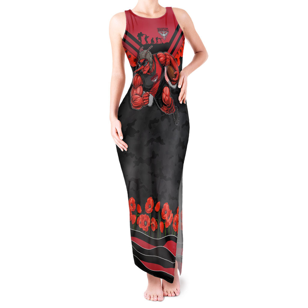 Personalised Essendon Bombers ANZAC Tank Maxi Dress Military Remembrance Australian Football Mascot Camouflage