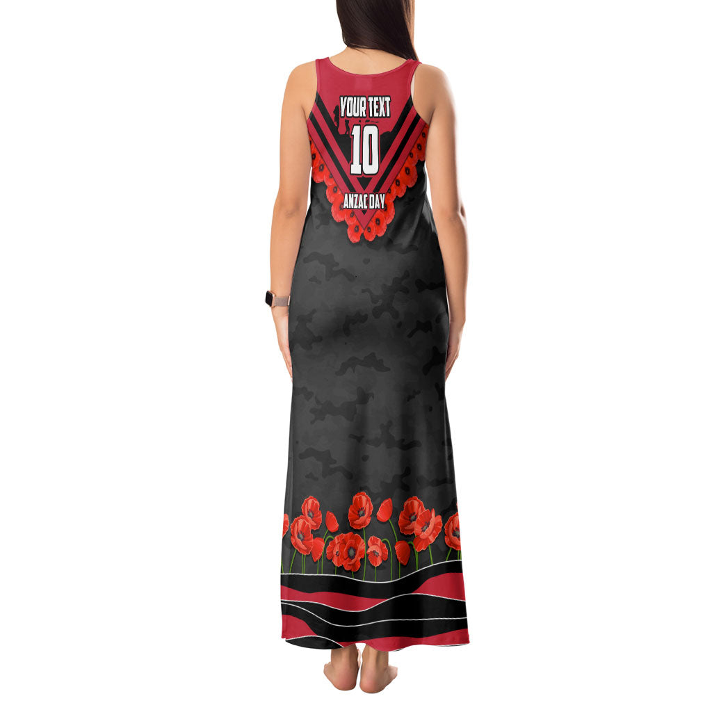 Personalised Essendon Bombers ANZAC Tank Maxi Dress Military Remembrance Australian Football Mascot Camouflage
