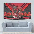 Personalised Essendon Bombers ANZAC Tapestry Military Remembrance Australian Football Mascot Camouflage