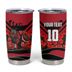 Personalised Essendon Bombers ANZAC Tumbler Cup Military Remembrance Australian Football Mascot Camouflage