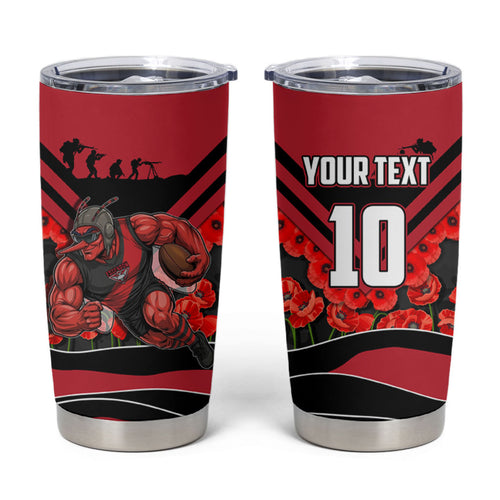 Personalised Essendon Bombers ANZAC Tumbler Cup Military Remembrance Australian Football Mascot Camouflage