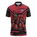Personalised Essendon Bombers ANZAC Zipper Polo Shirt Military Remembrance Australian Football Mascot Camouflage
