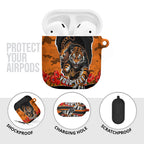 Personalized Wests Tigers ANZAC Tribute AirPods Case Poppy Field Soldier Silhouette Aboriginal Rugby Mascot