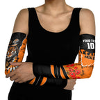 Personalized Wests Tigers ANZAC Tribute Arm Sleeves Poppy Field Soldier Silhouette Aboriginal Rugby Mascot