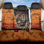 Personalized Wests Tigers ANZAC Tribute Back Car Seat Cover Poppy Field Soldier Silhouette Aboriginal Rugby Mascot