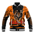 Personalized Wests Tigers ANZAC Tribute Baseball Jacket Poppy Field Soldier Silhouette Aboriginal Rugby Mascot